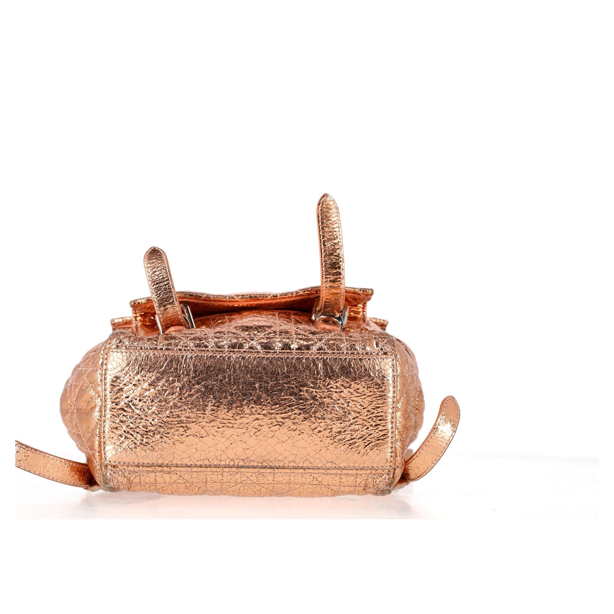 Preowned Dior Rose Gold Stardust Backpack metallic | metallic leather