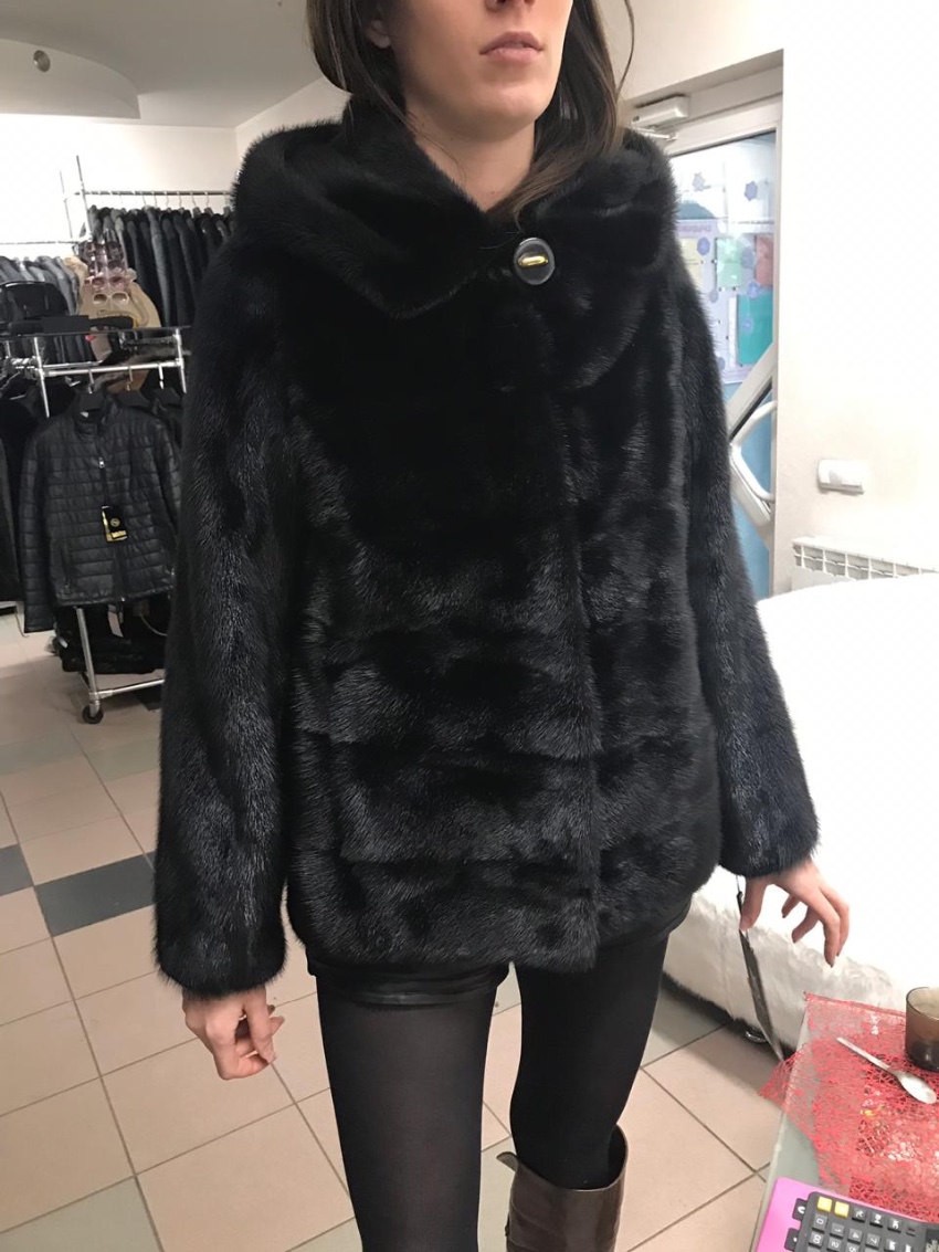 Black mink kopenhagen fur Size S