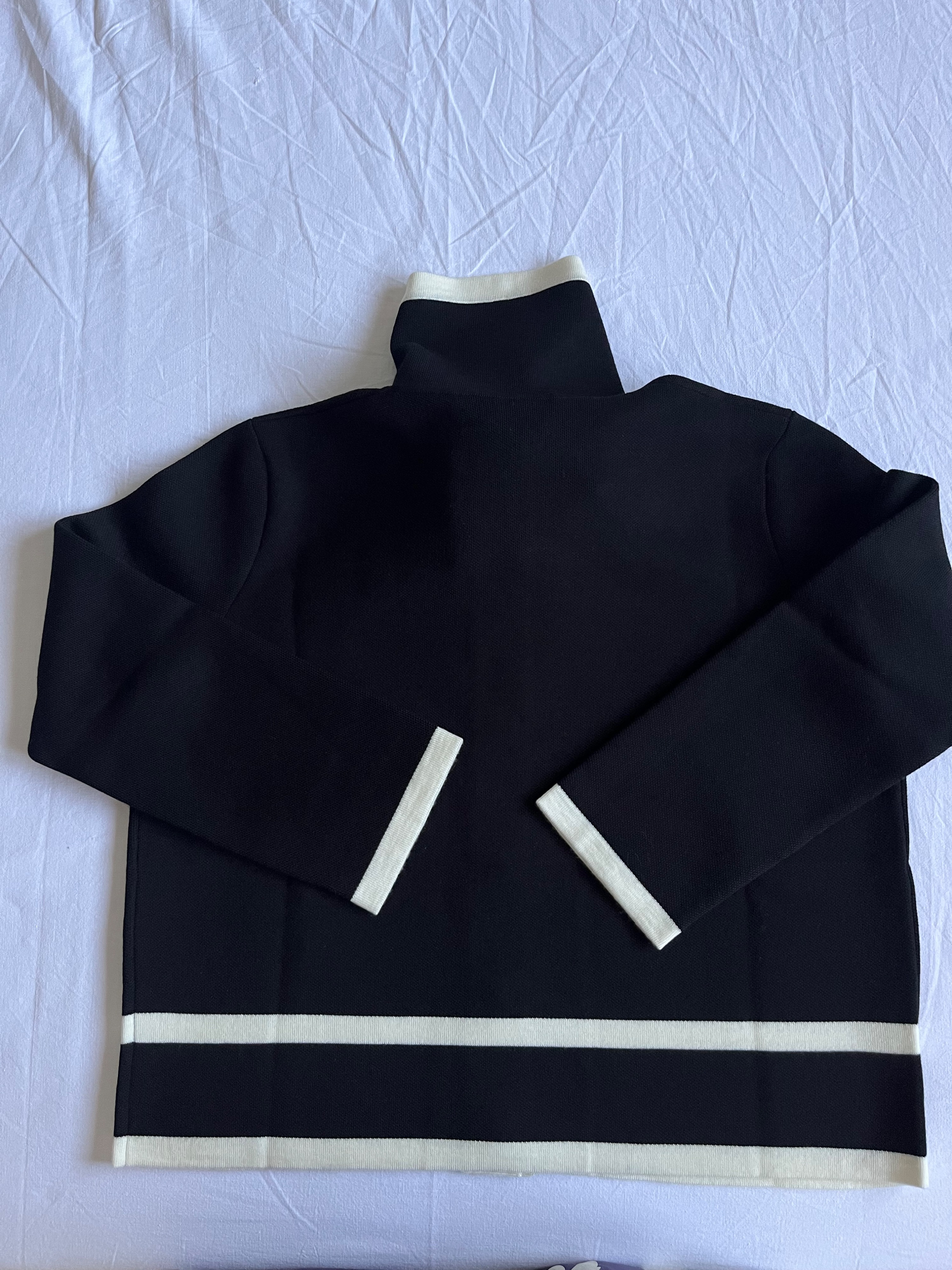 Gucci Black and White Cosmogonie Cardigan Size L Boackwhite wool