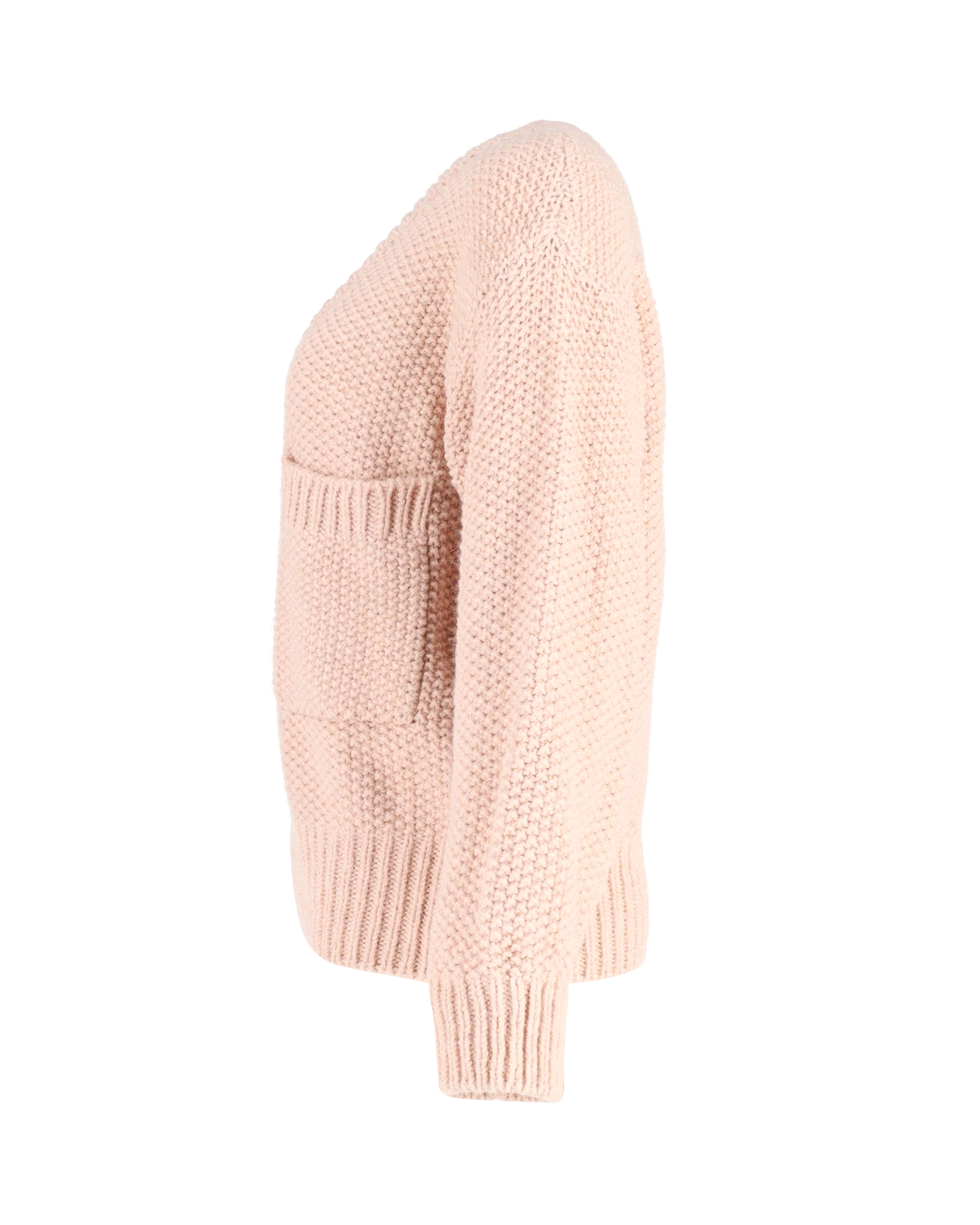 Preowned Chloe Chloé Peach Oversized Wool Chunky Knit Jumper Size M wool/hair/laine