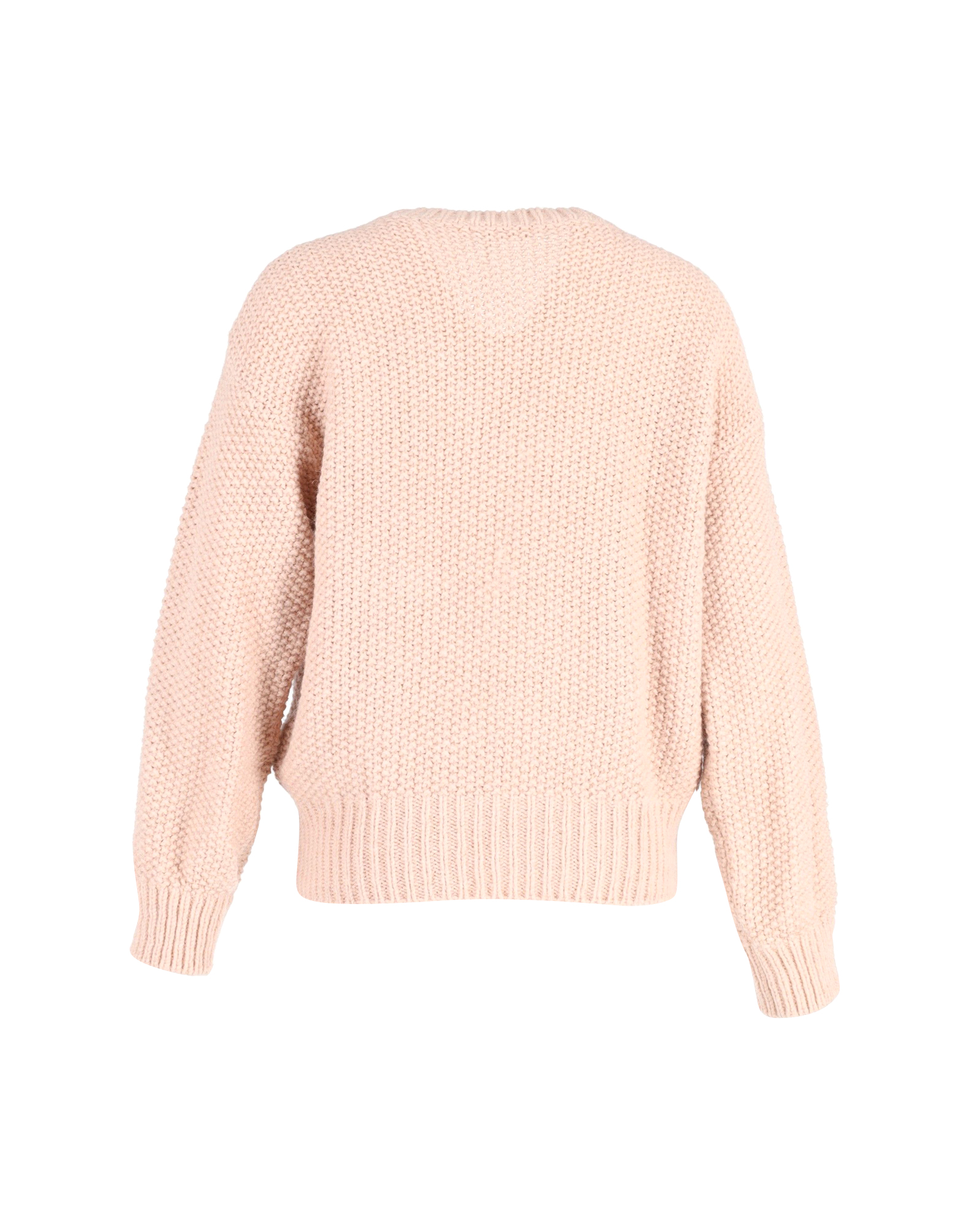 Preowned Chloe Chloé Peach Oversized Wool Chunky Knit Jumper Size M wool/hair/laine