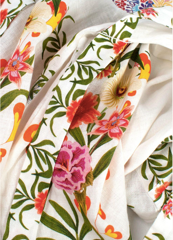 Borgo De Nor White Camilla Floral Linen Maxi Dress Size XS white multicoloured