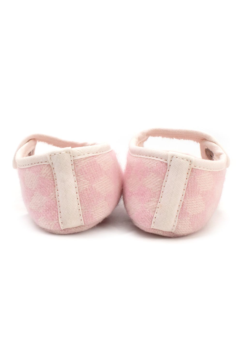 Hermes Pink Chequered Baby Booties Size Newborn