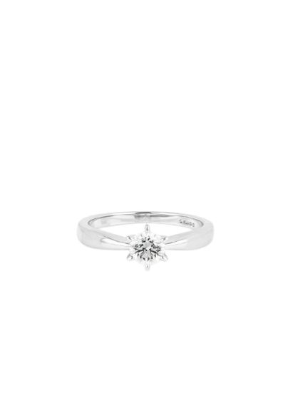 Preowned platinum  brilliant cut white diamond solitaire ring 525EU