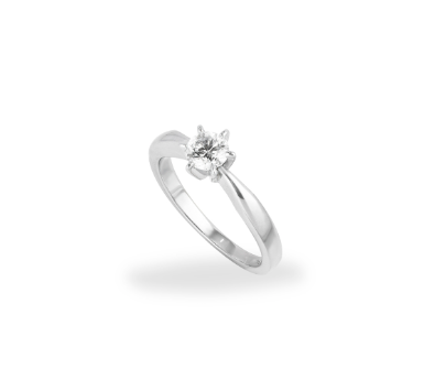 Preowned platinum  brilliant cut white diamond solitaire ring 525EU