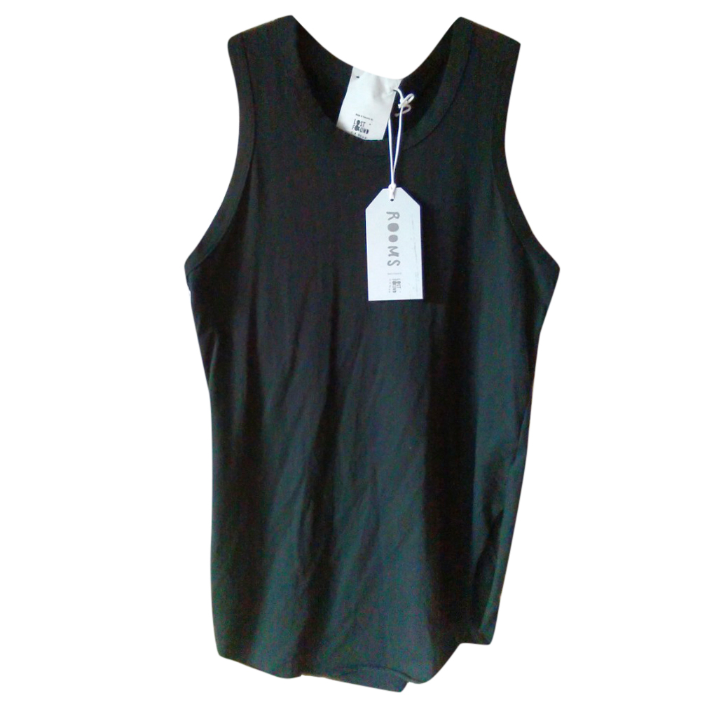 Lost  Found Rooms Draped Tank Top Size M Black cotton