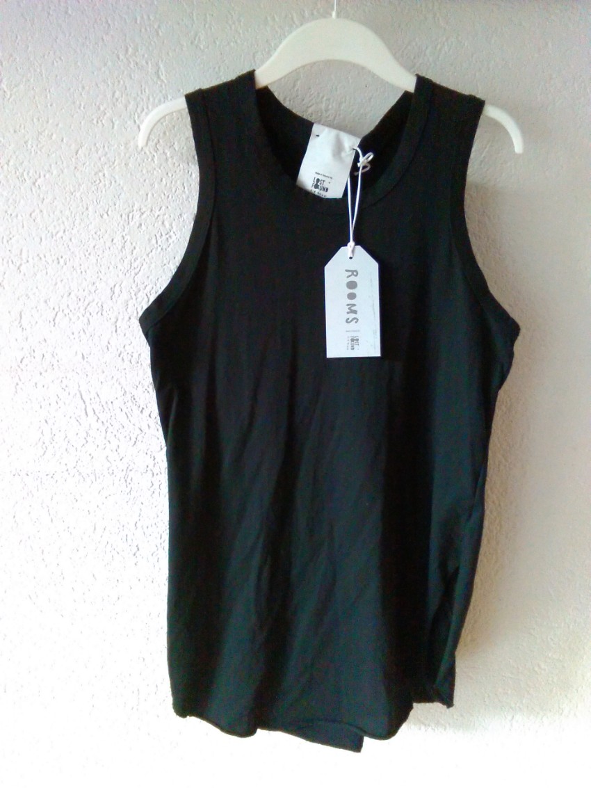 Lost  Found Rooms Draped Tank Top Size M Black cotton