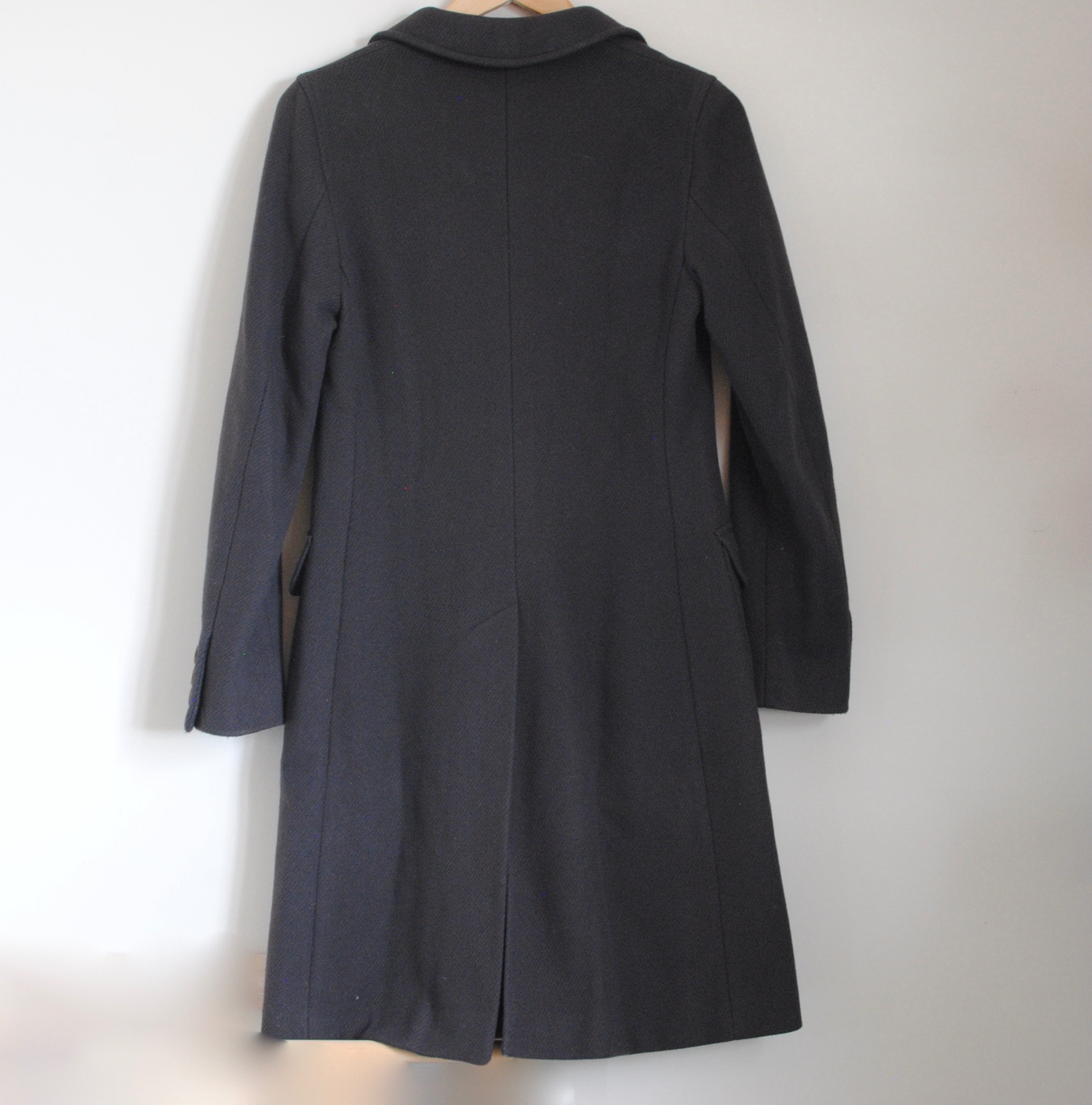 Preowned Max Mara Deep Brown Wool Overcoat Size XS