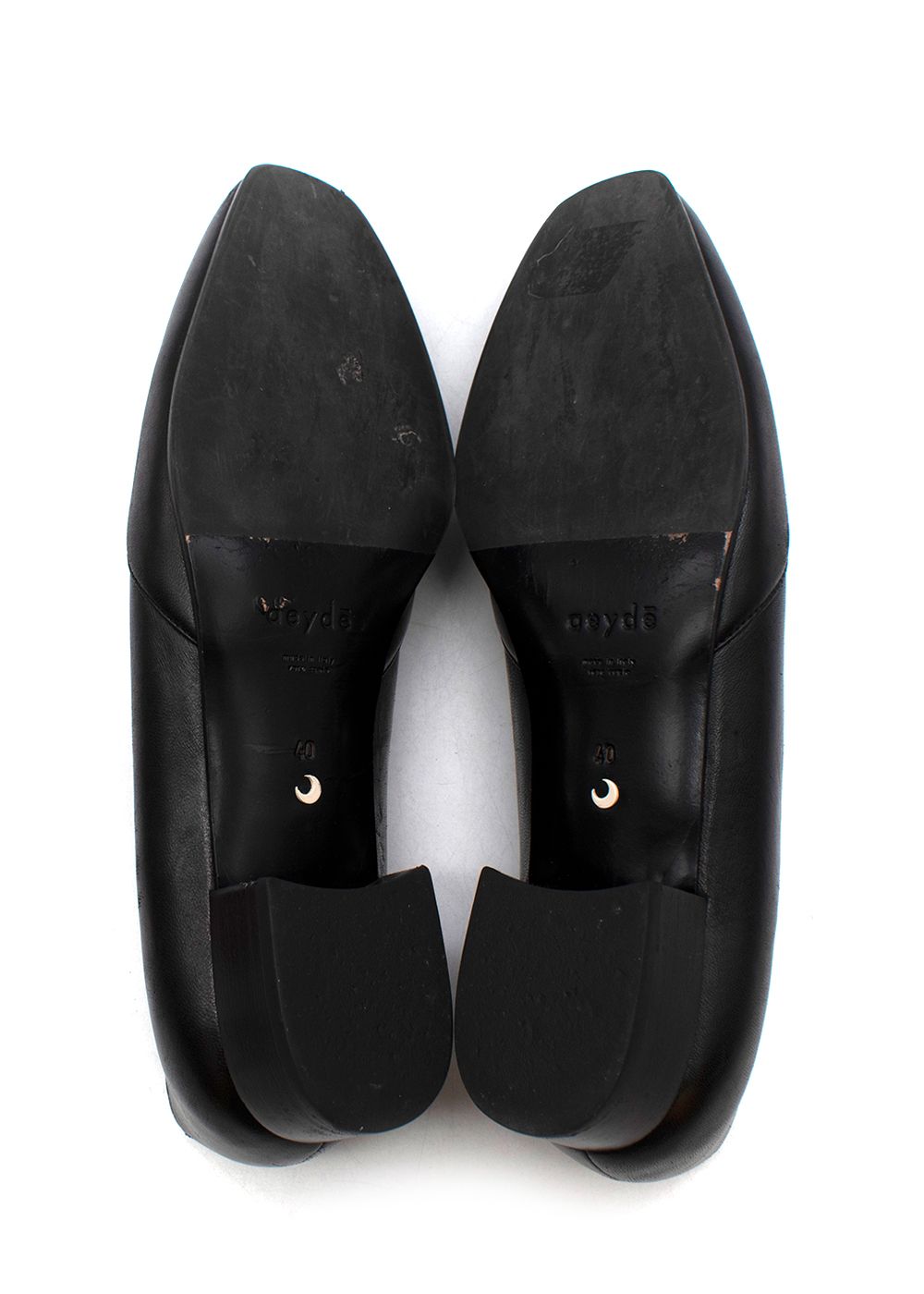 Aeyde Black  ivory leather loafers Size 40