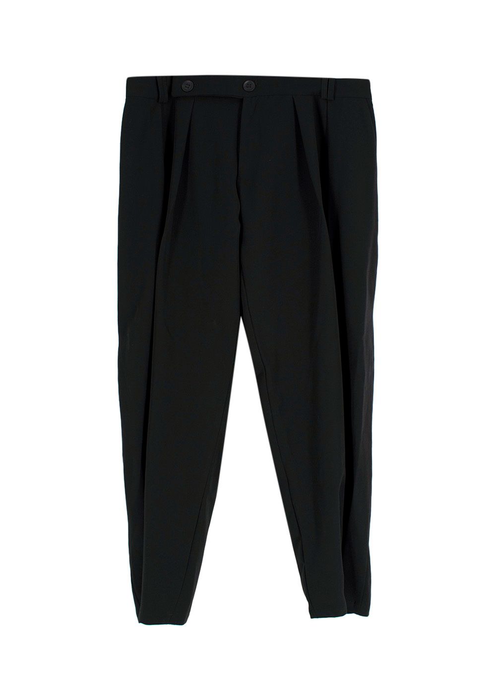 Men's Preowned Dante Black Tailored Trousers Size M rayon/cotton