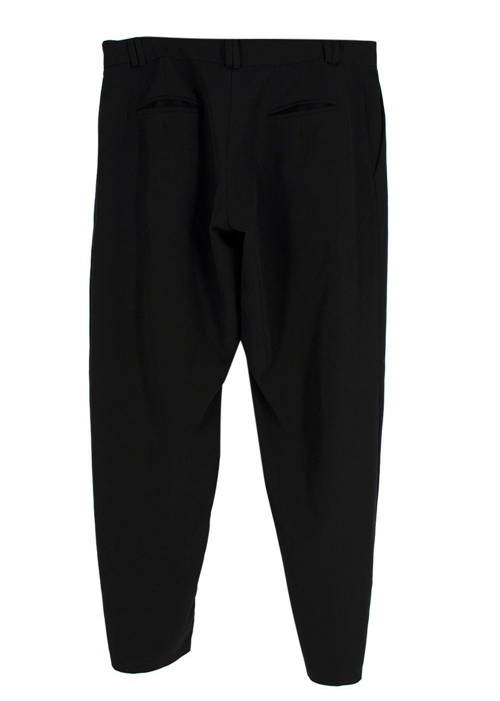 Men's Preowned Dante Black Tailored Trousers Size M rayon/cotton