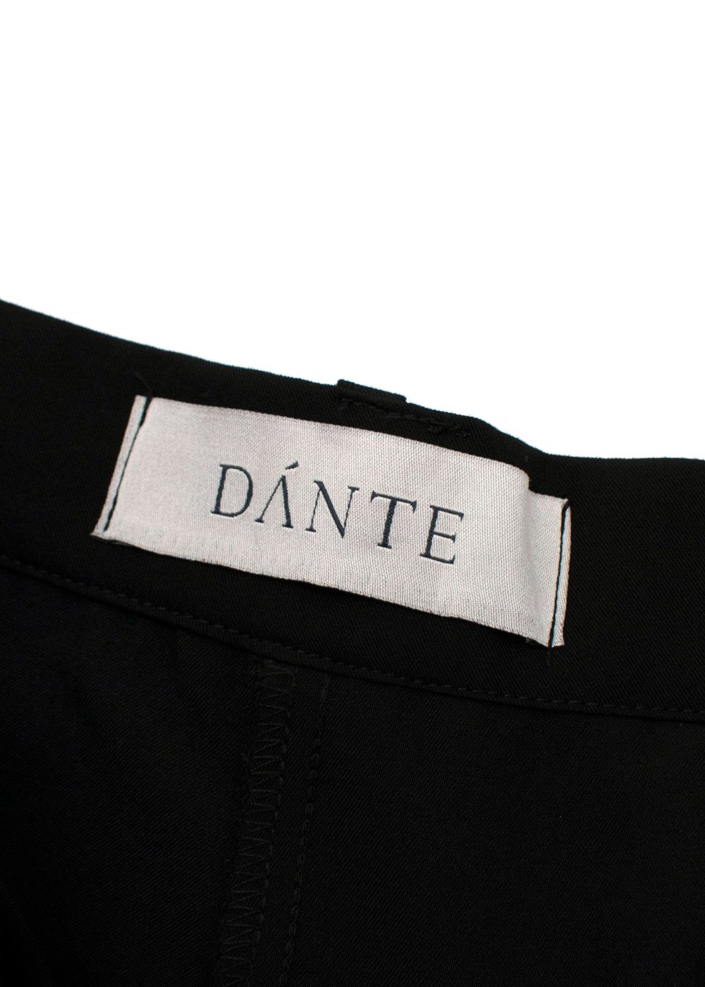 Men's Preowned Dante Black Tailored Trousers Size M rayon/cotton