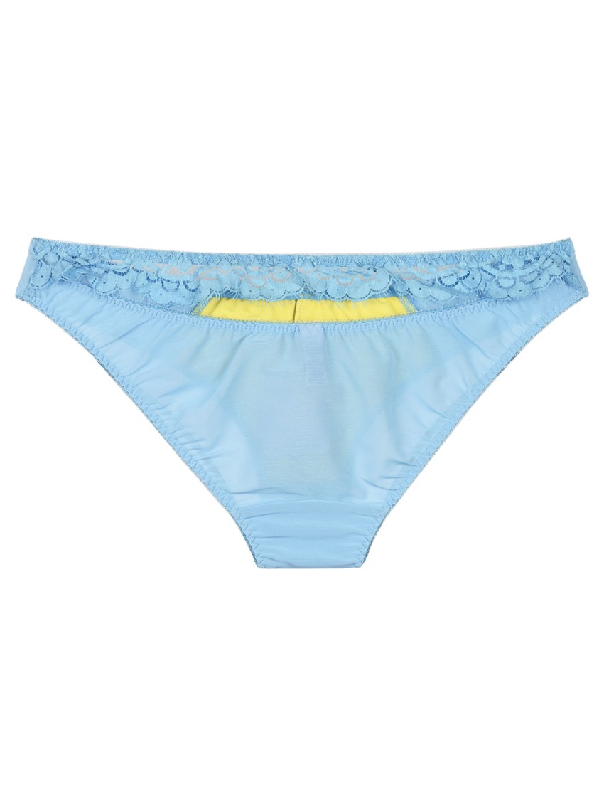 Agent Provocateur Blue/Yellow Selena Briefs Size XXS Multi-Coloured / Stripes please see description