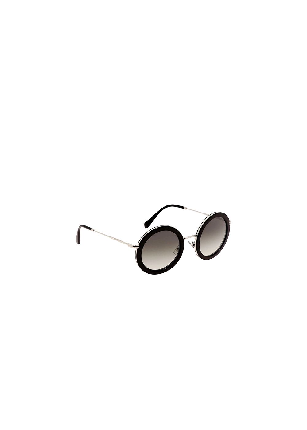 Miu Miu Black Round 59U Sunglasses Size M acetate