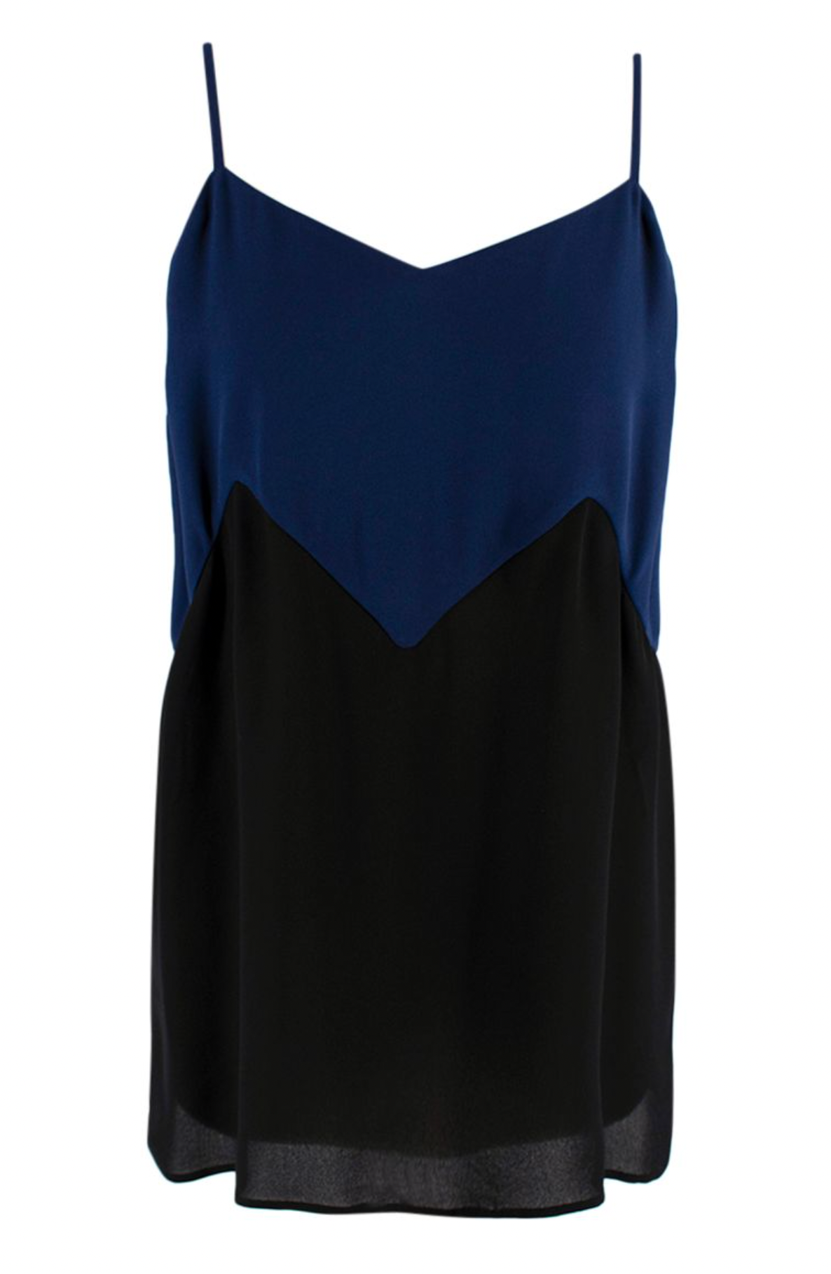 Stella McCartney Blue and Black Silk Cami Top Size S