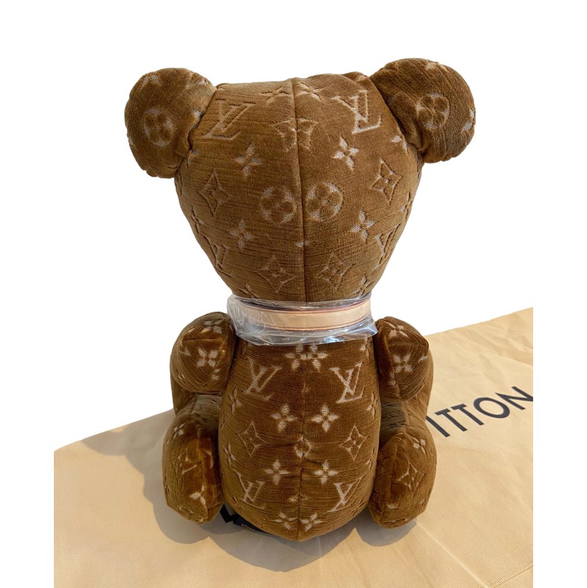 Louis Vuitton Doudou Brown Velour Monogram Teddy Bear