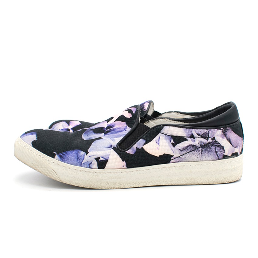 MCQ Purple Flower Print Skate Shoes Size 37