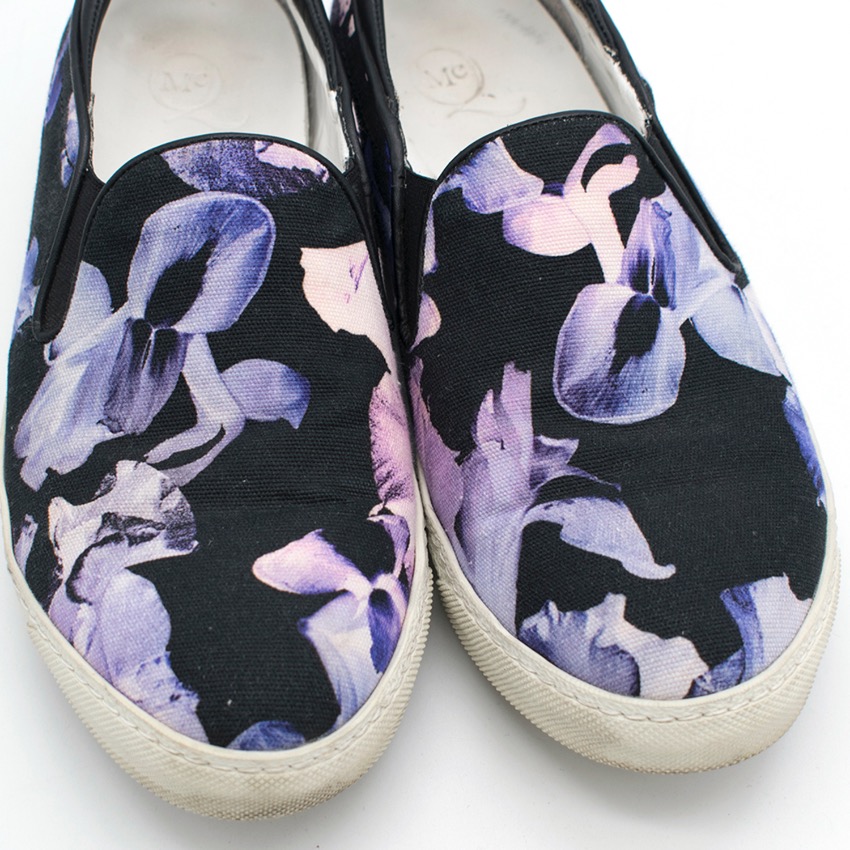 MCQ Purple Flower Print Skate Shoes Size 37