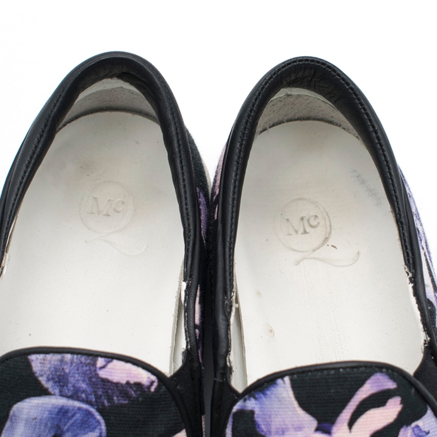 MCQ Purple Flower Print Skate Shoes Size 37