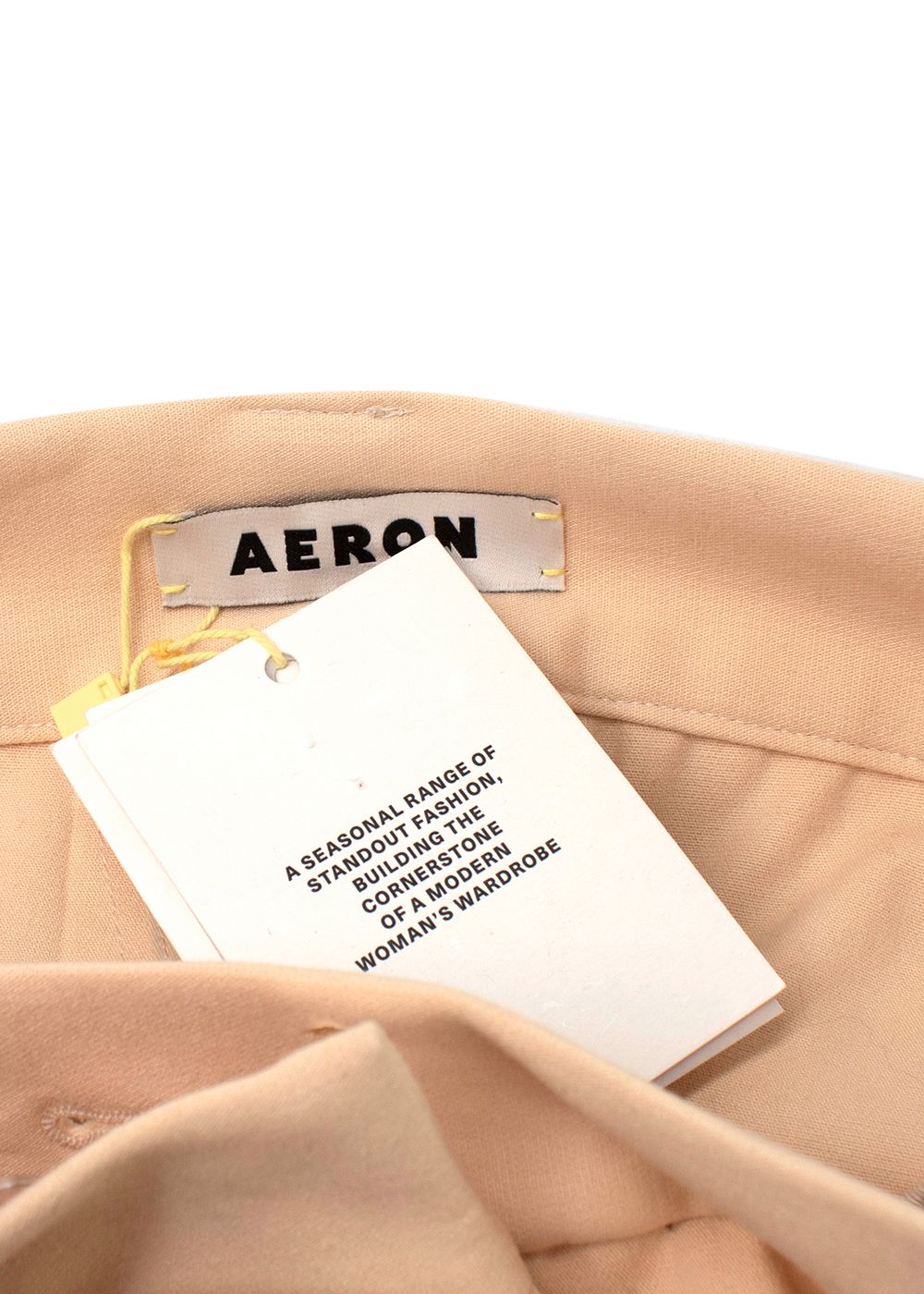 Aeron Linen-Blend Alondra Trousers Size L cream cotton