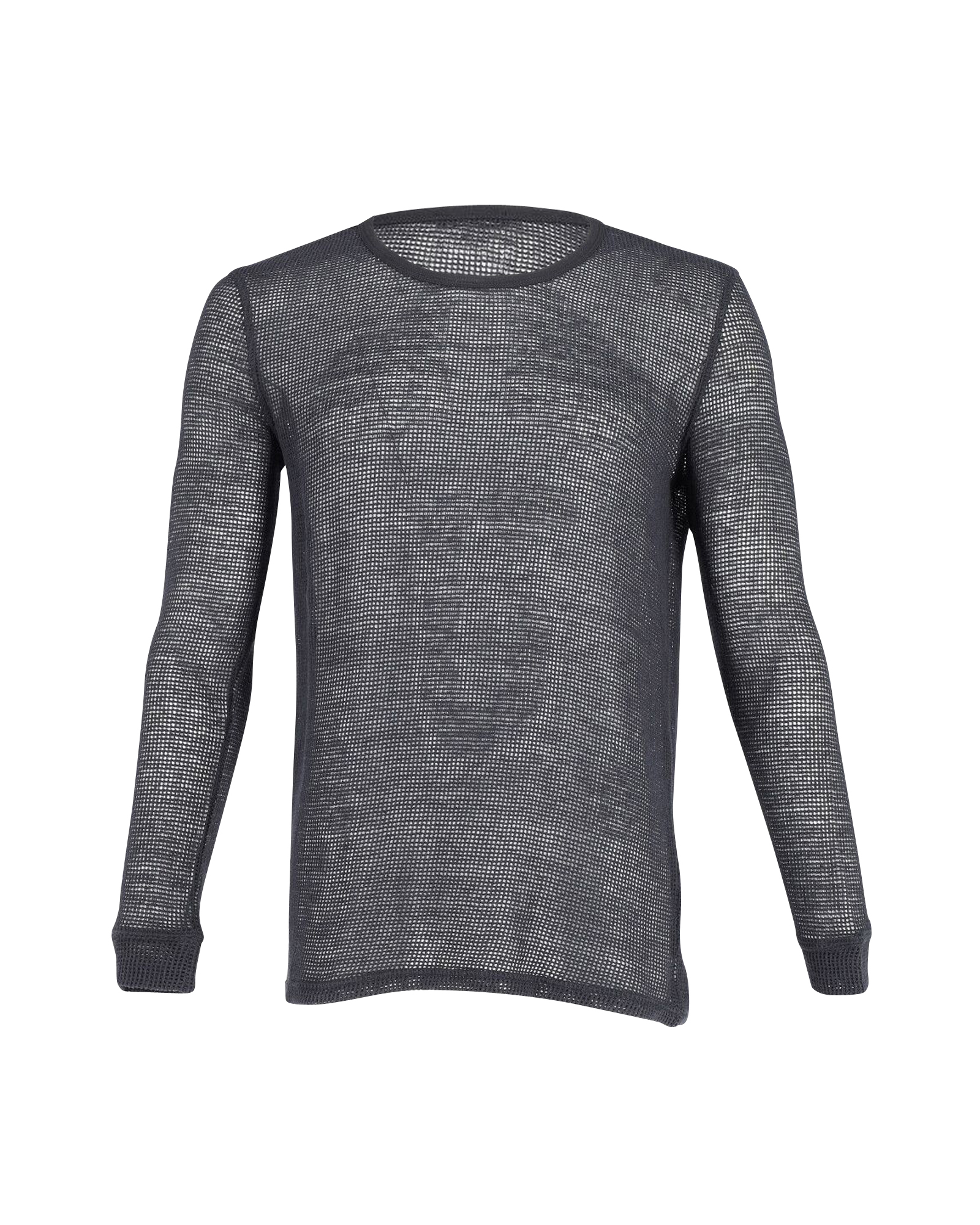 Men's Preowned Balmain Long Sleeved Knitted Black Mesh Top Size M cotton