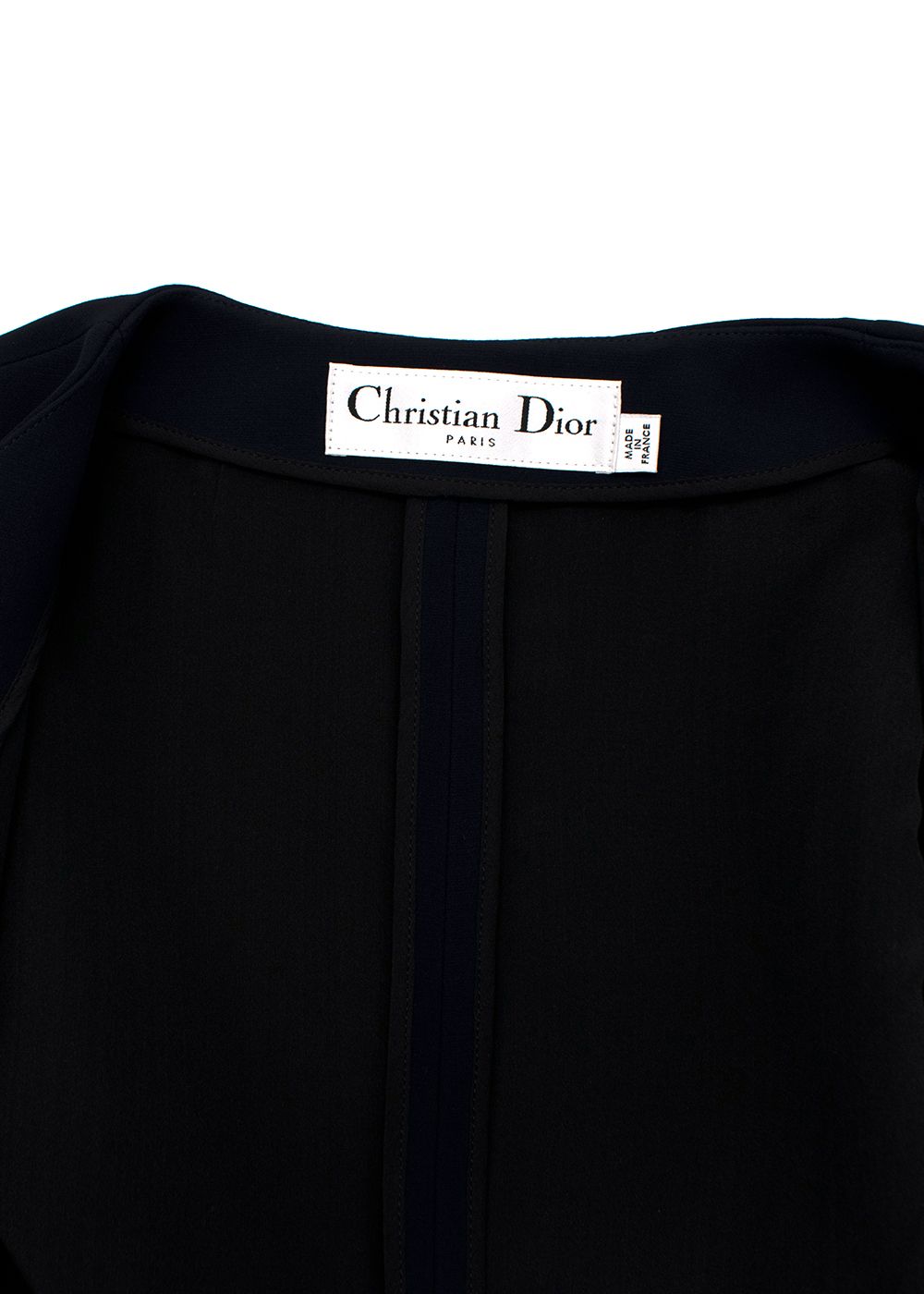 Preowned Dior Navy Embellished Silk Jacket Size S