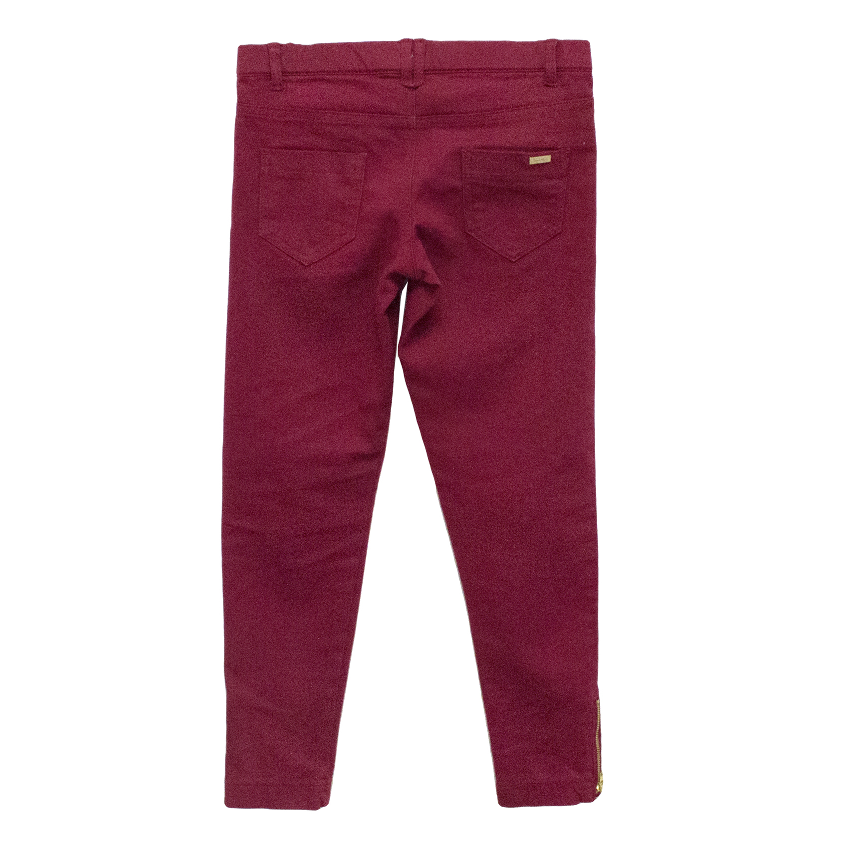 Boys Preowned Mayoral Red Jeans with Zip Ankle Fastening Size 8 Years cotton