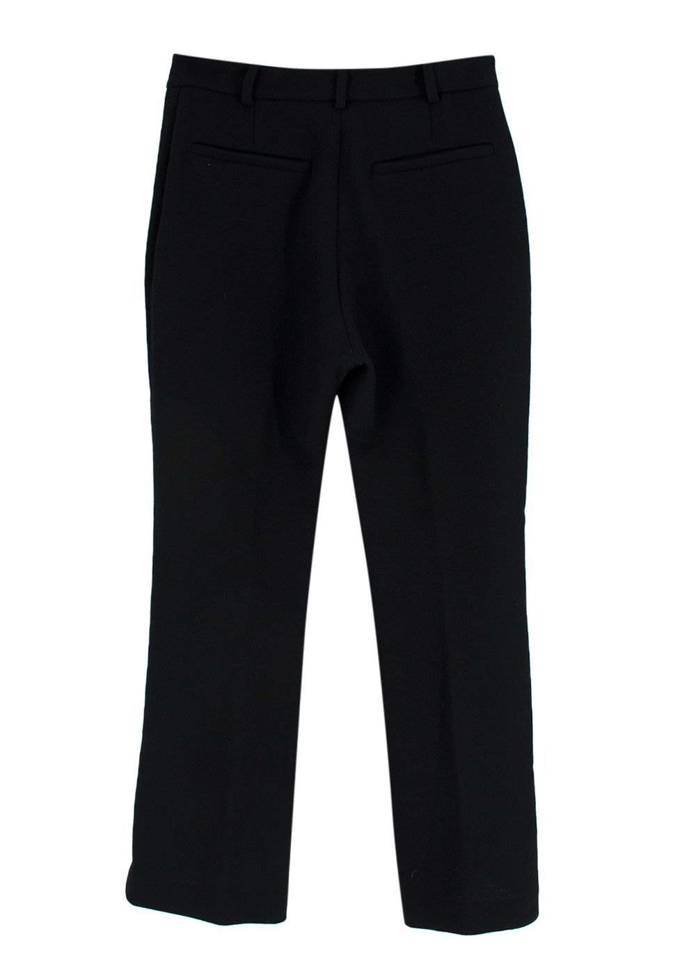 Preowned Brandon Maxwell Black Wool Tailored Trousers Size XXS