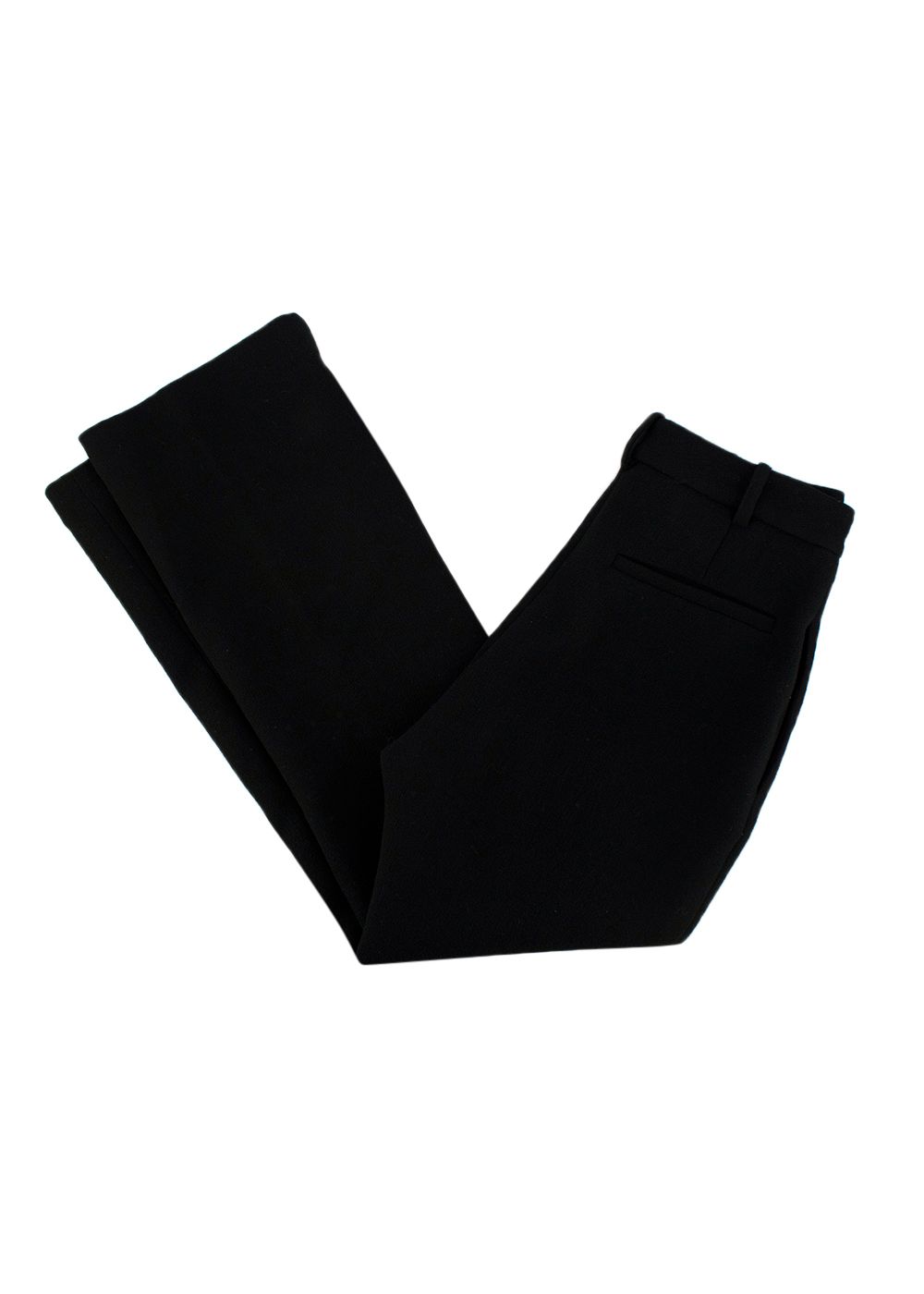 Preowned Brandon Maxwell Black Wool Tailored Trousers Size XXS