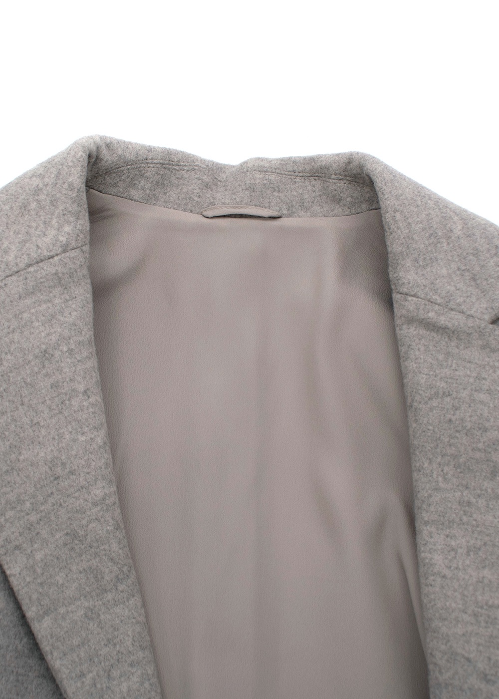 Brunello Cucinelli Grey Marl Cashmere  Blend Cocoon Coat Size XXS