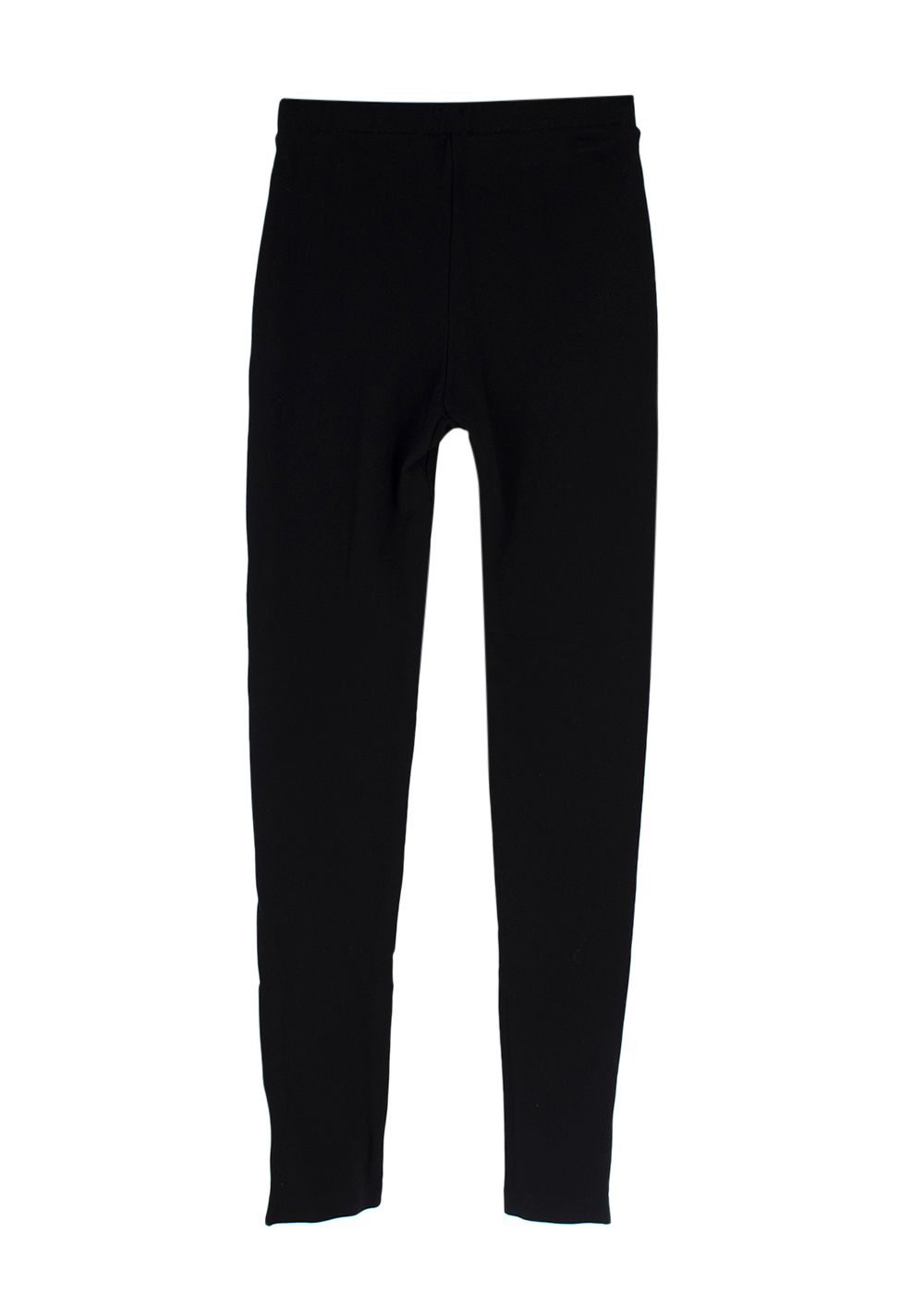 Preowned Toteme Black Cotton Leggings with Zip Detail Size S viscose/polyamide/elastane