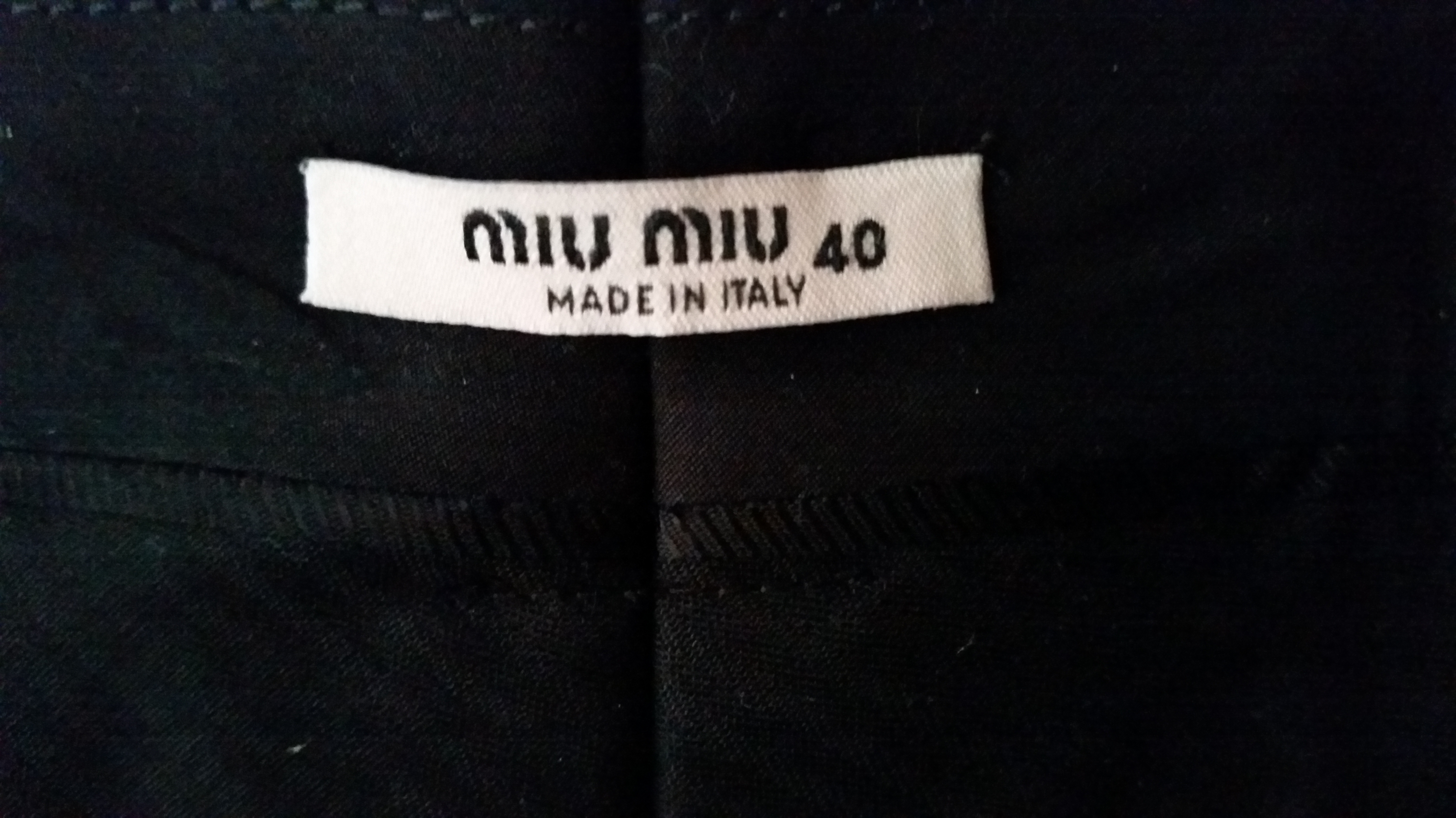 Miu Miu Virgin Wool Blue Tailored Pants Size 38