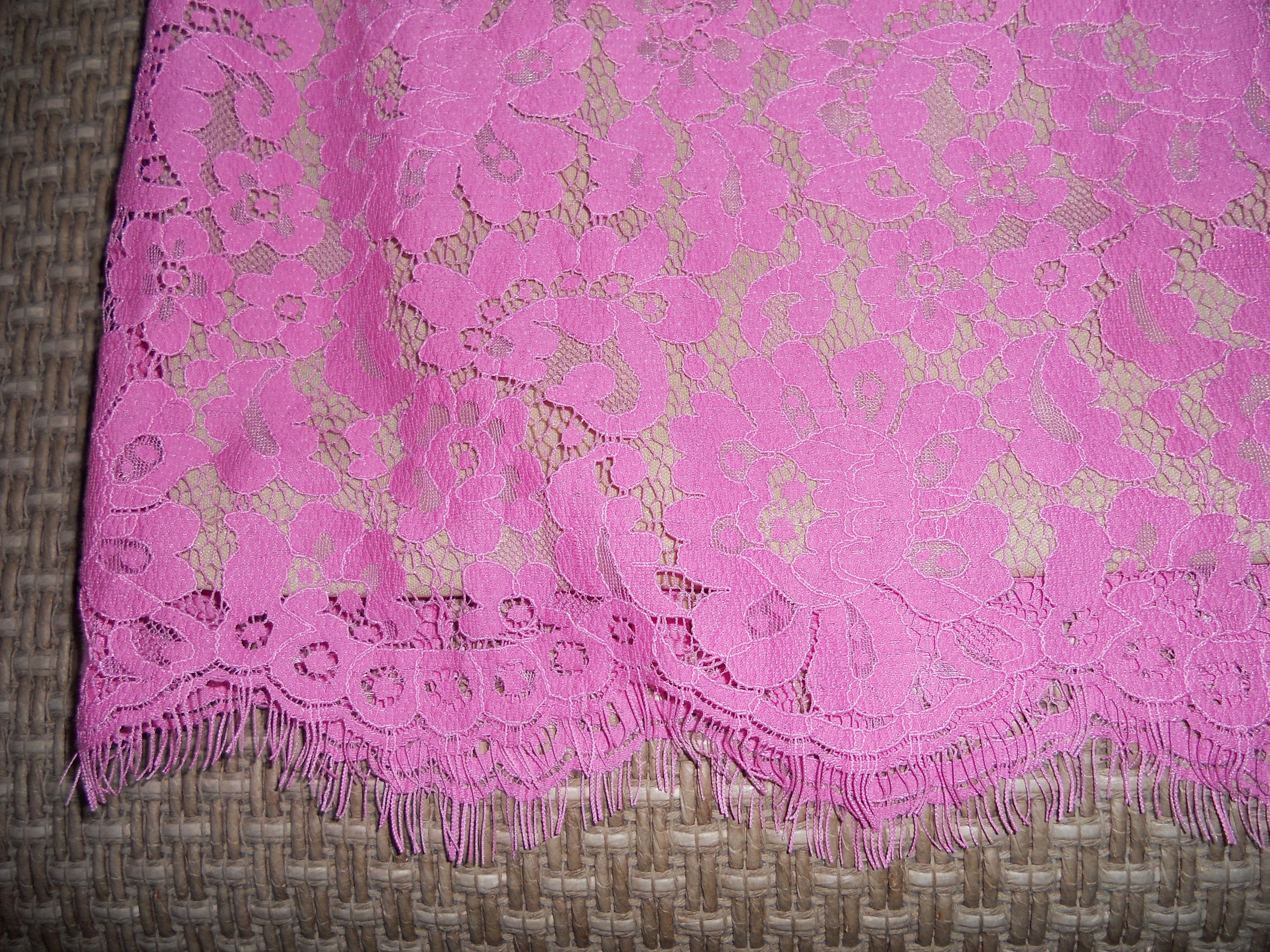 Robert Rodriguez Lace Skirt Size L Pink cotton