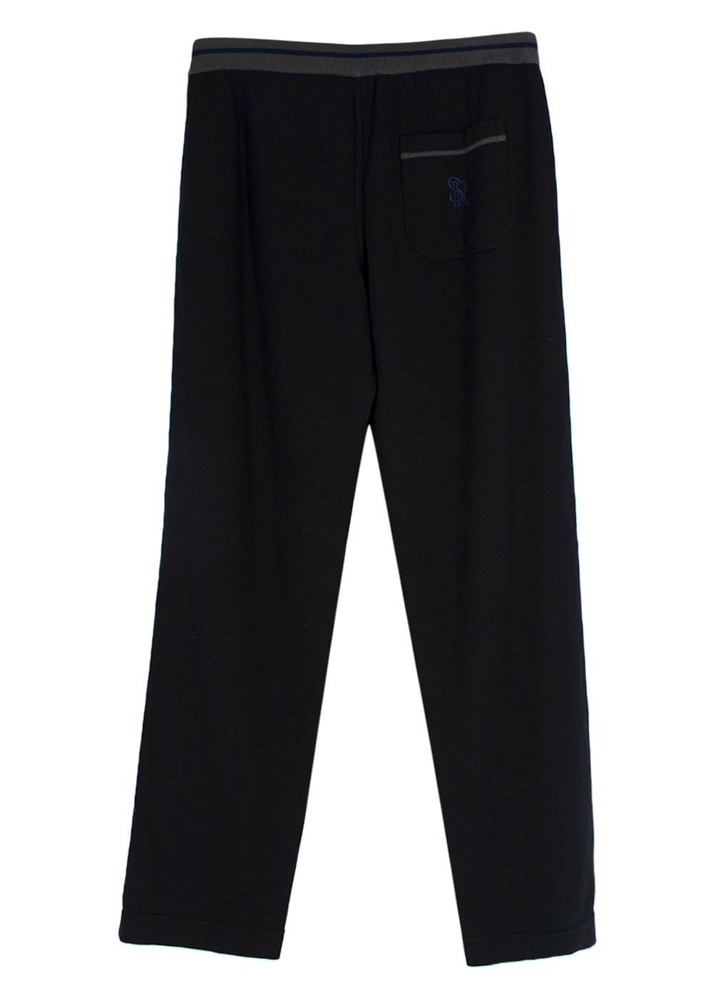 Men's Stefano Ricci Black Wool  Silk Jogging Suit Trousers Size M wool/silk