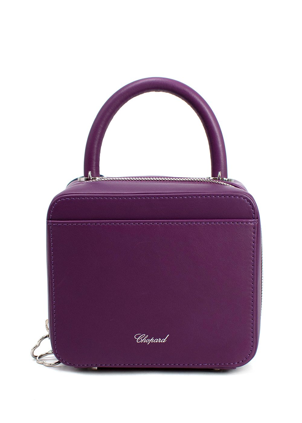 Chopard x Chloë Sevigny Green Carpet Top-Handle Bag purple leather