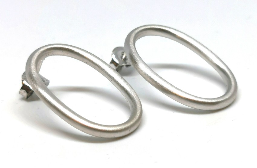 Ming Yu Wang Sterling Silver Satin Finish Sub Earrings