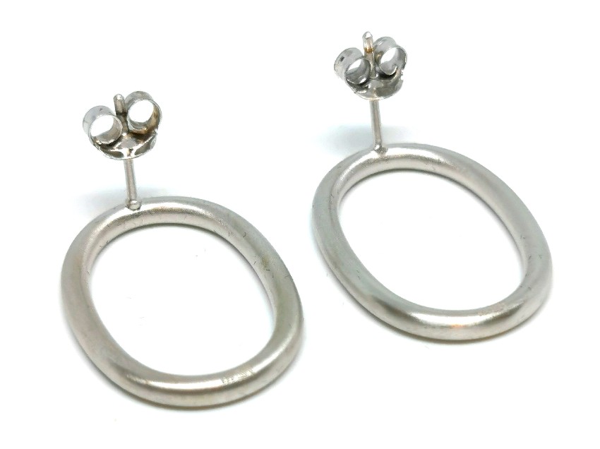 Ming Yu Wang Sterling Silver Satin Finish Sub Earrings