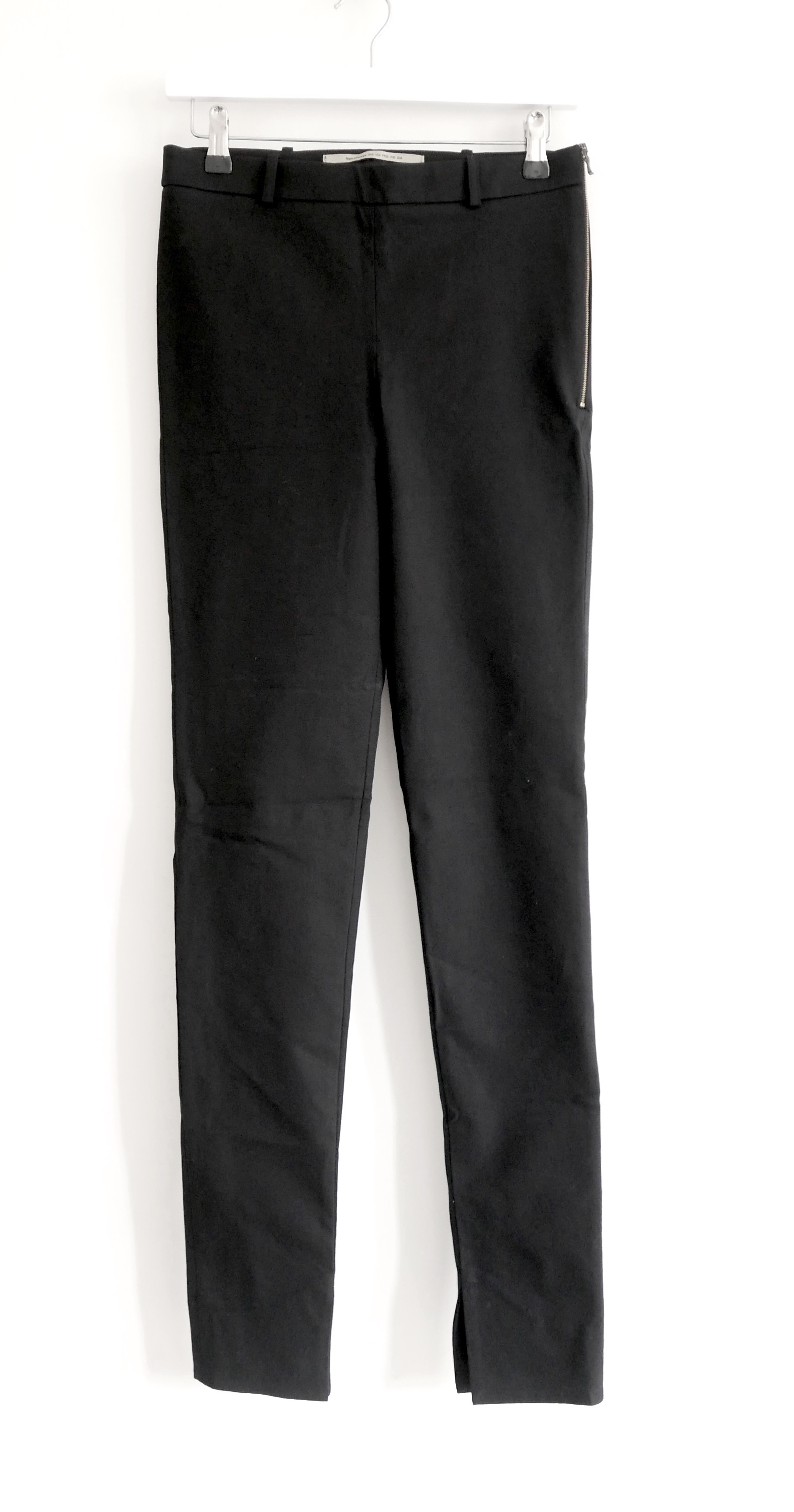 Roland Mouret Black Zip Side Trousers Size S cotton