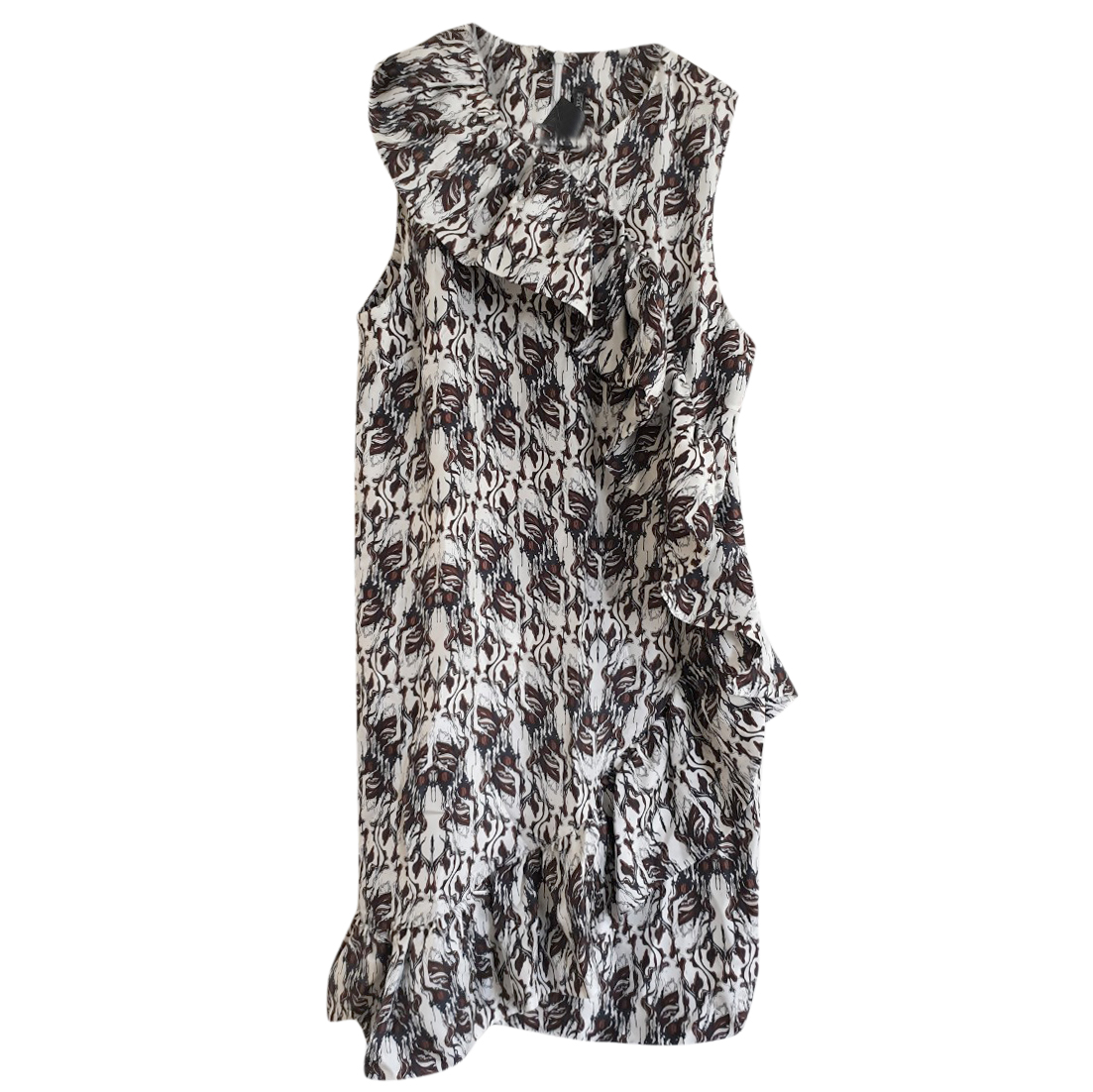 Thomas Wylde black and white sleeveless silk dress Size S Grey