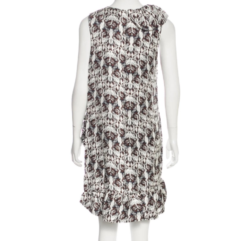 Thomas Wylde black and white sleeveless silk dress Size S Grey