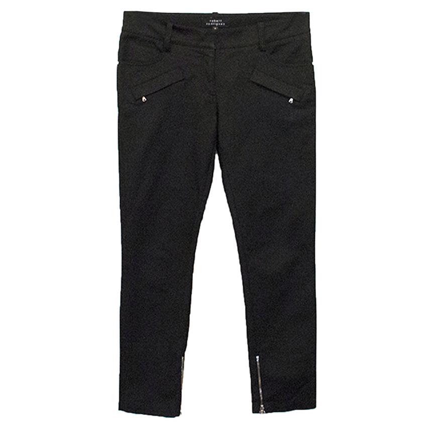 Preowned Robert Rodriguez black trousers Size S cotton