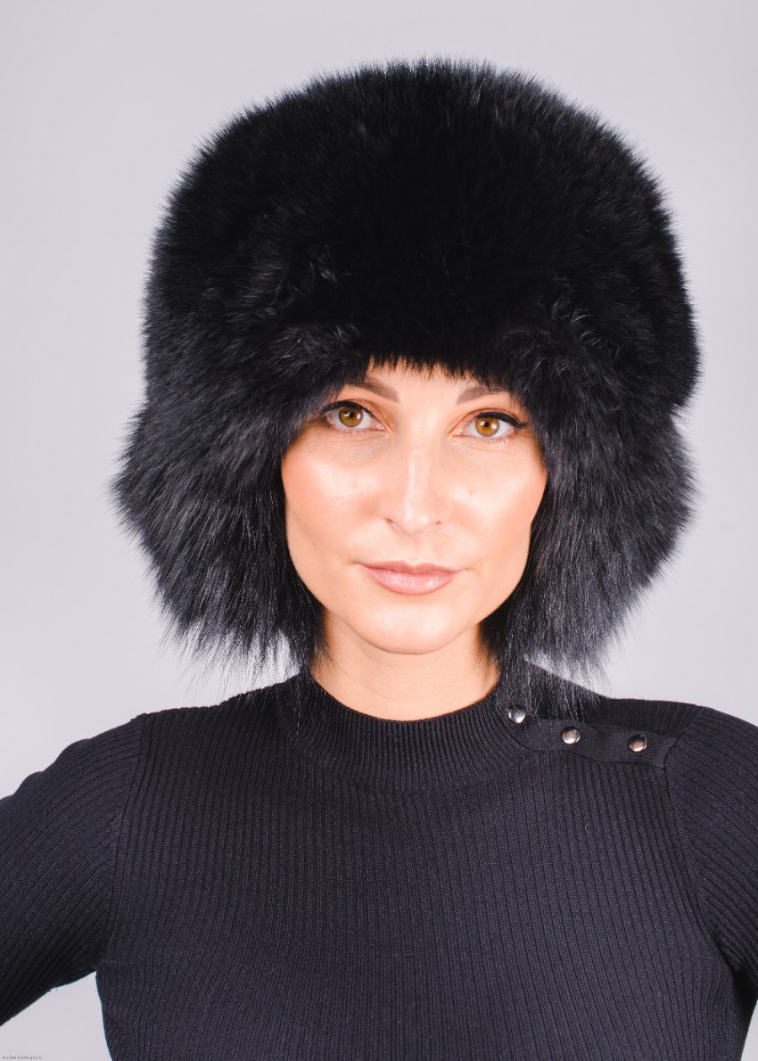 FurbySD Astrakhan  Fox Fur Hat Black