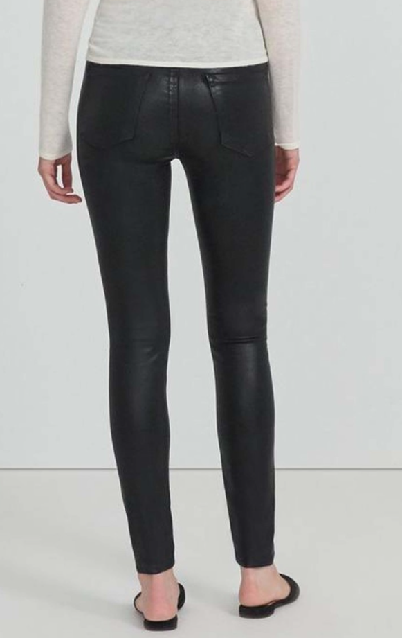 Preowned J Brand Maria Black Coated Skinny Jeans Size 25/63