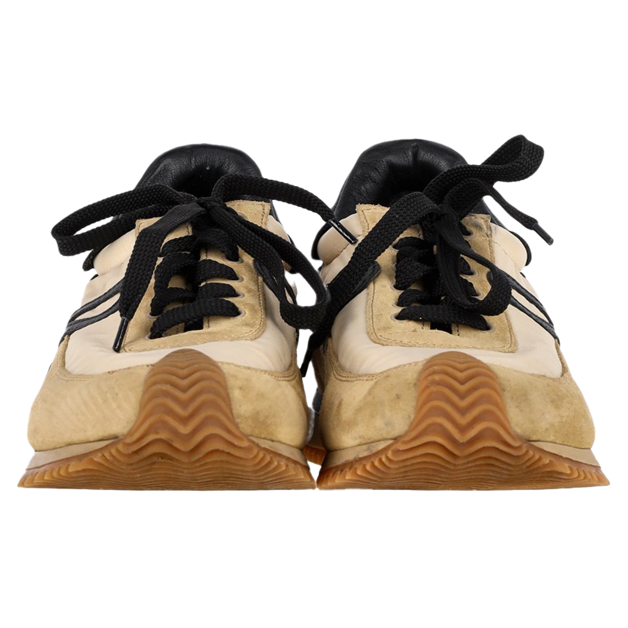 Preowned Loewe Beige Flow Runner Trainers Size 37 suede