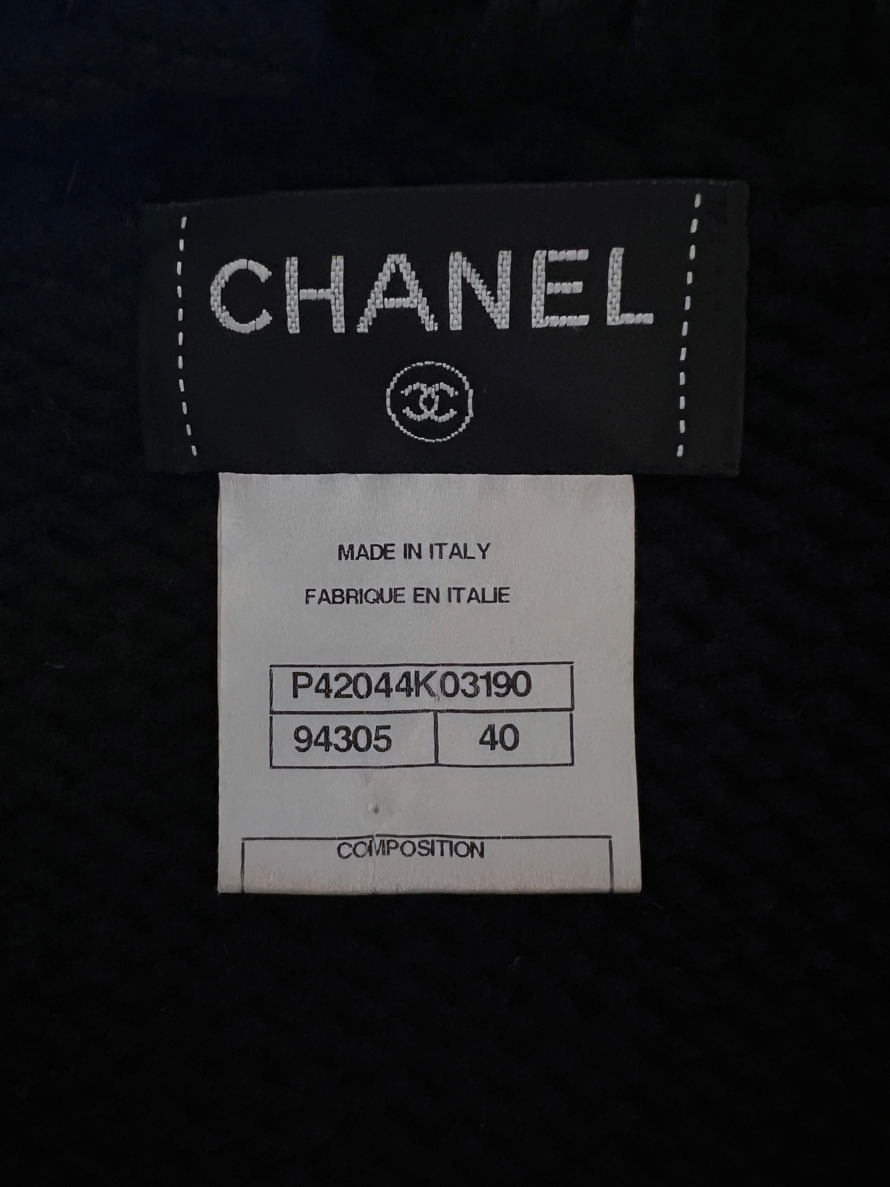 Chanel Black Double Cashmere Cardigan Size M