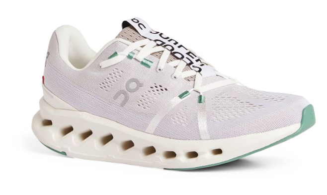 On Running Pearl Ivory Cloudsurfer Trainers White Lilac polyester/rubber