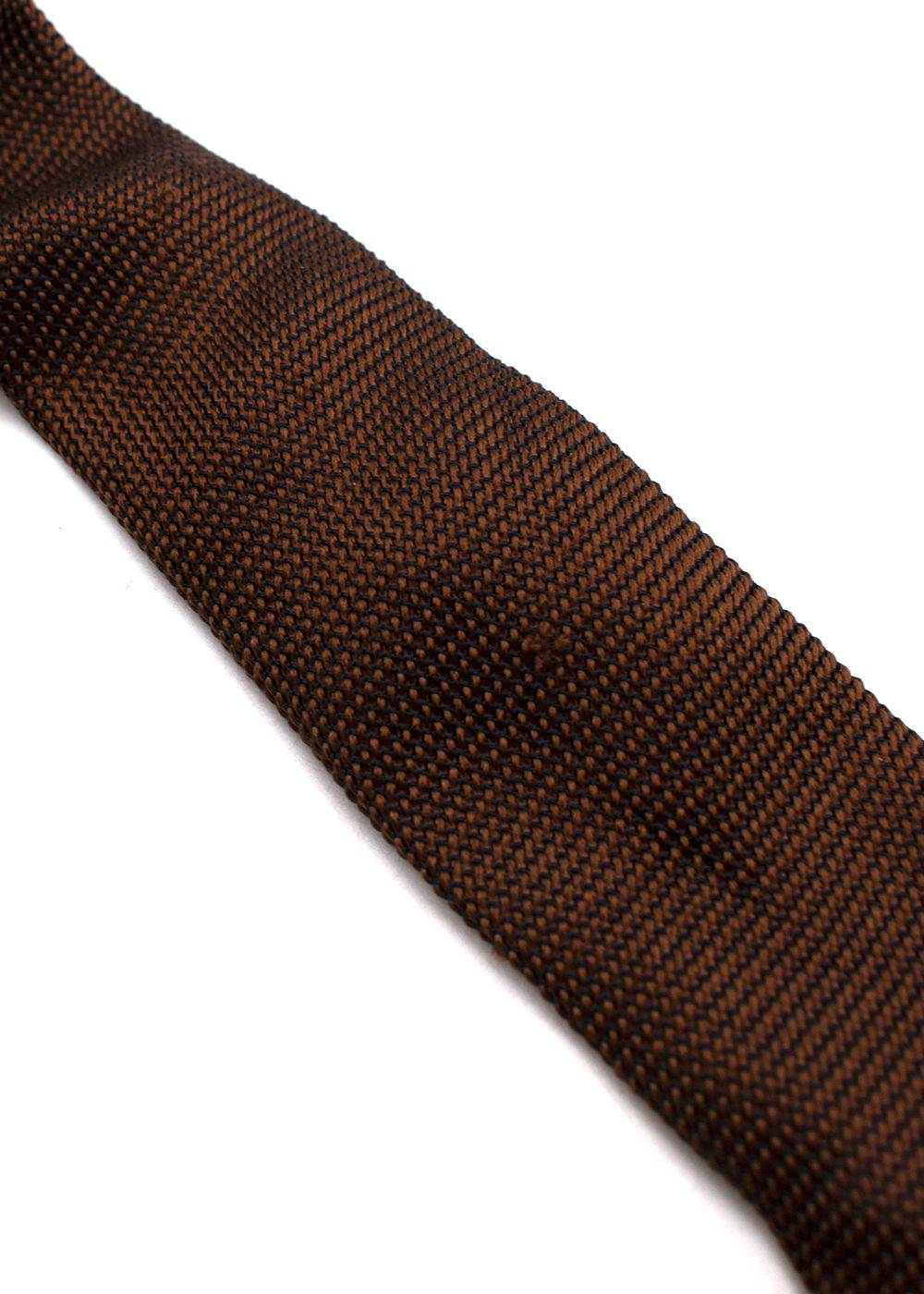 Men's Preowned Brown Woven Silk Tie