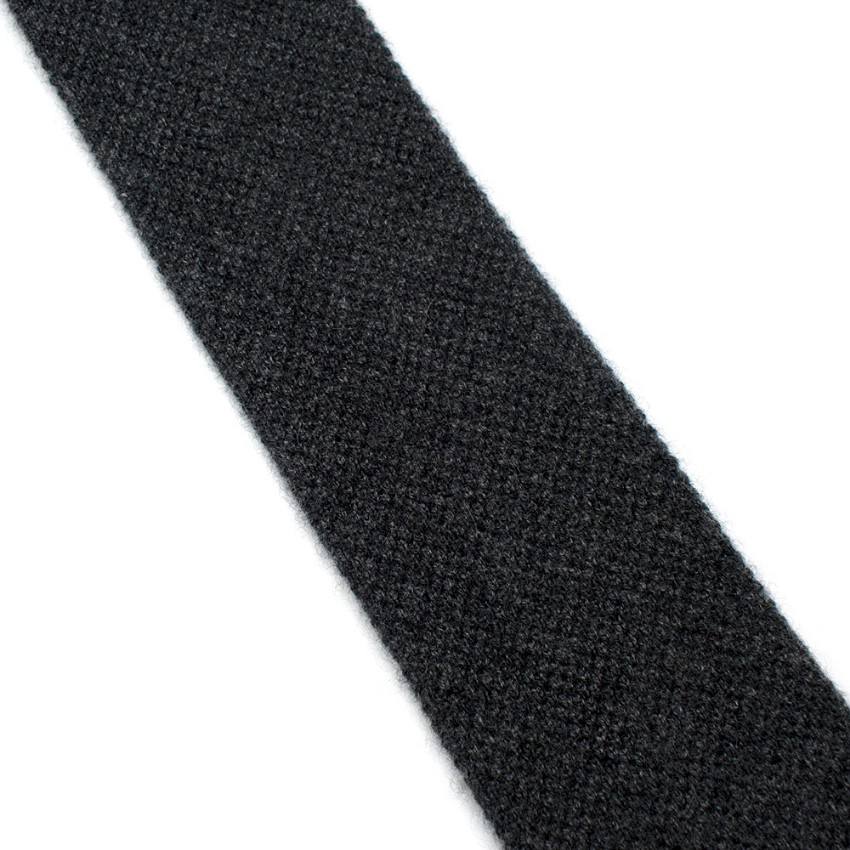 Men's Preowned Bespoke Grey Cashmere Knit Tie