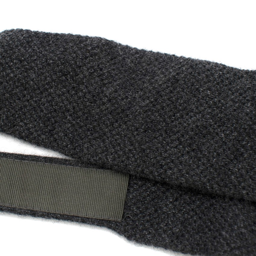 Men's Preowned Bespoke Grey Cashmere Knit Tie