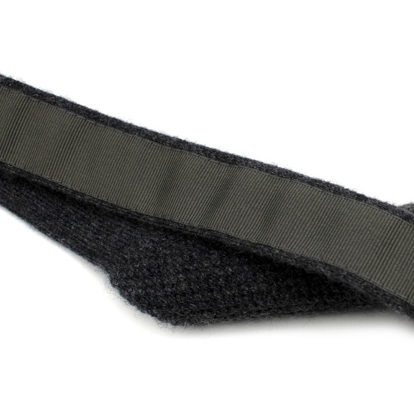 Men's Preowned Bespoke Grey Cashmere Knit Tie